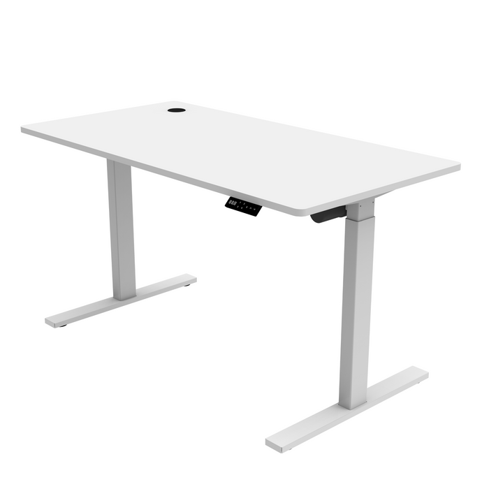 Zit-sta bureau S1 140x70 Wit / Puur wit