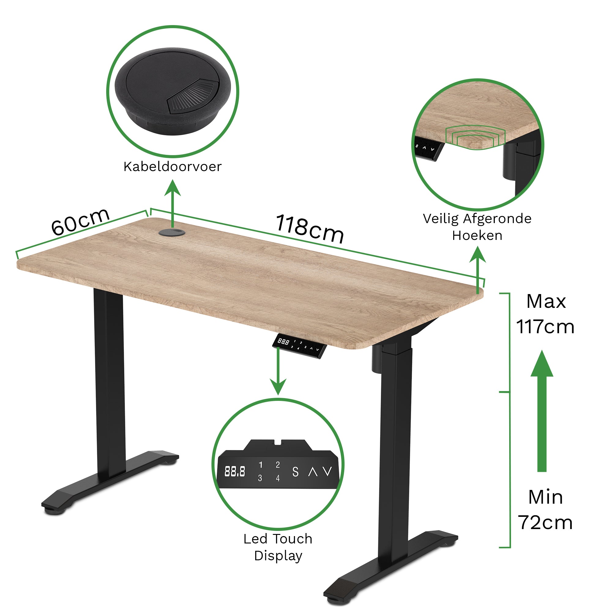 Zit-sta bureau Compact Pro 118x60