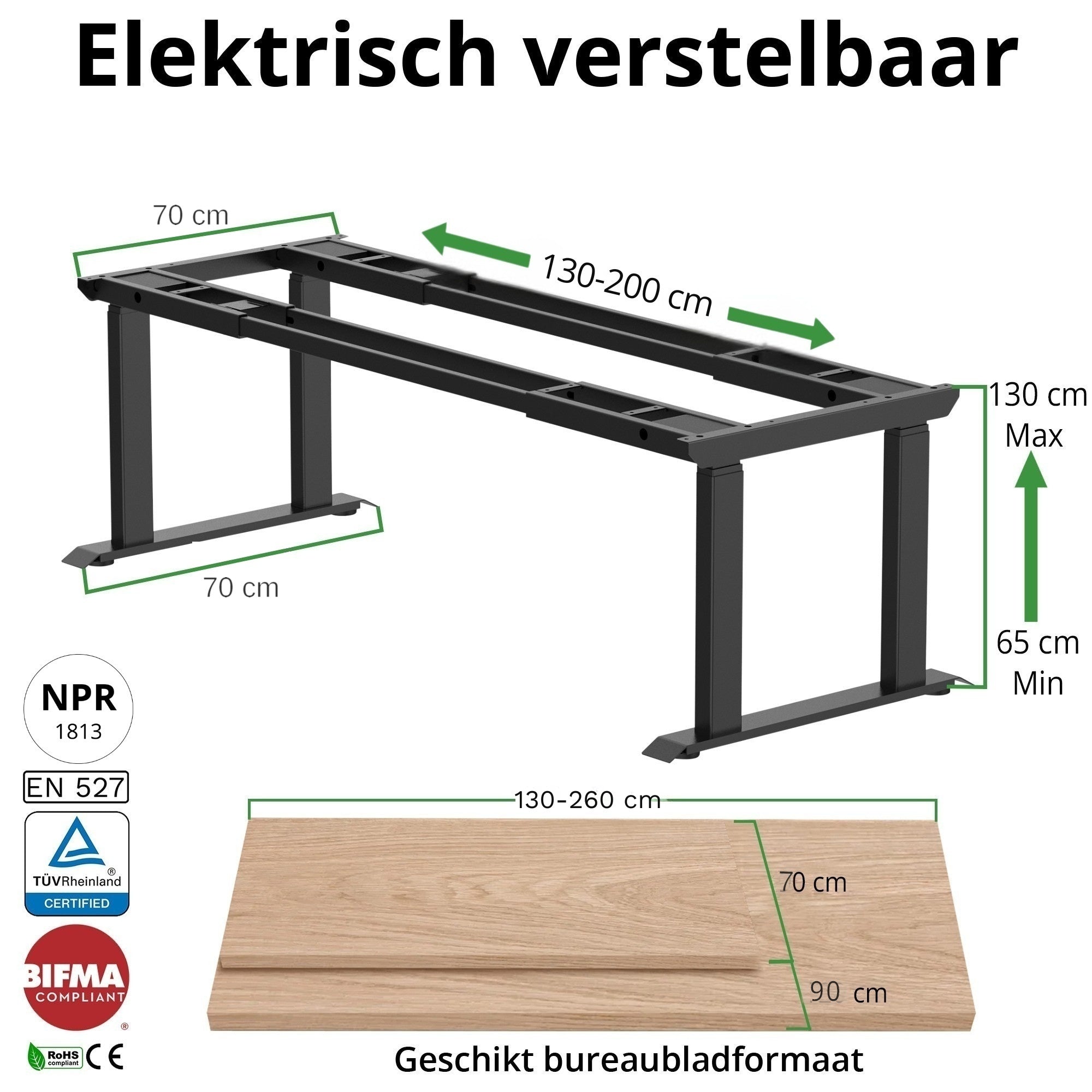 Schreibtischgestell Konferenztisch S5 schwarz
