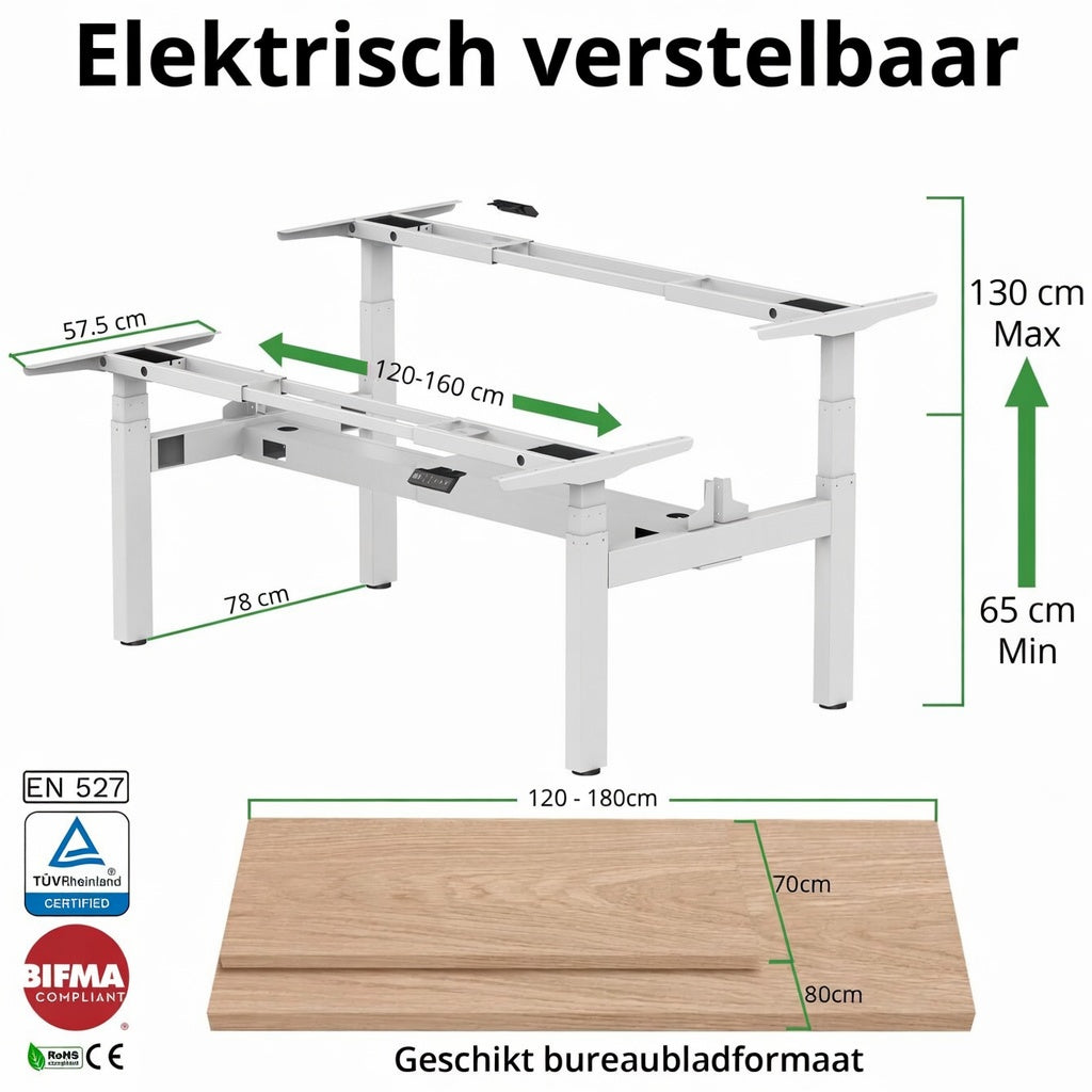 Bureau onderstel duo S4