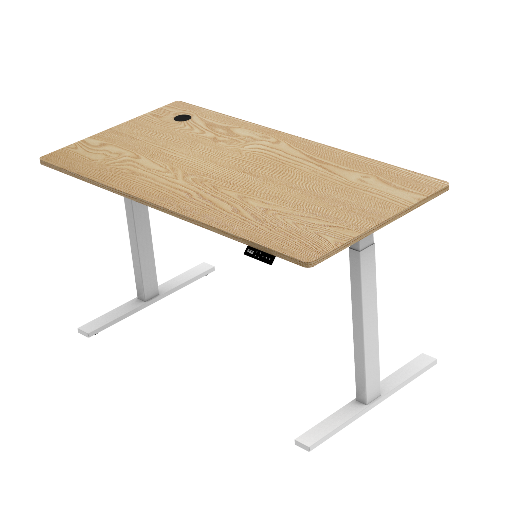 Sitz-Steh-Schreibtisch S1 140x70 Schwarz / Vintage Eiche