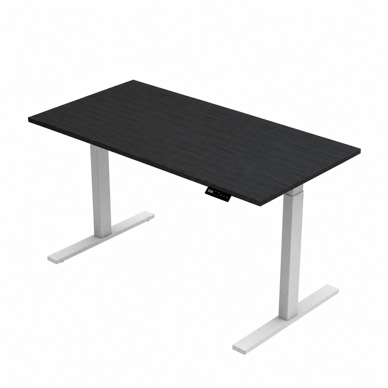 Sitz-Steh-Schreibtisch S1 140x70 Schwarz / Vintage Eiche