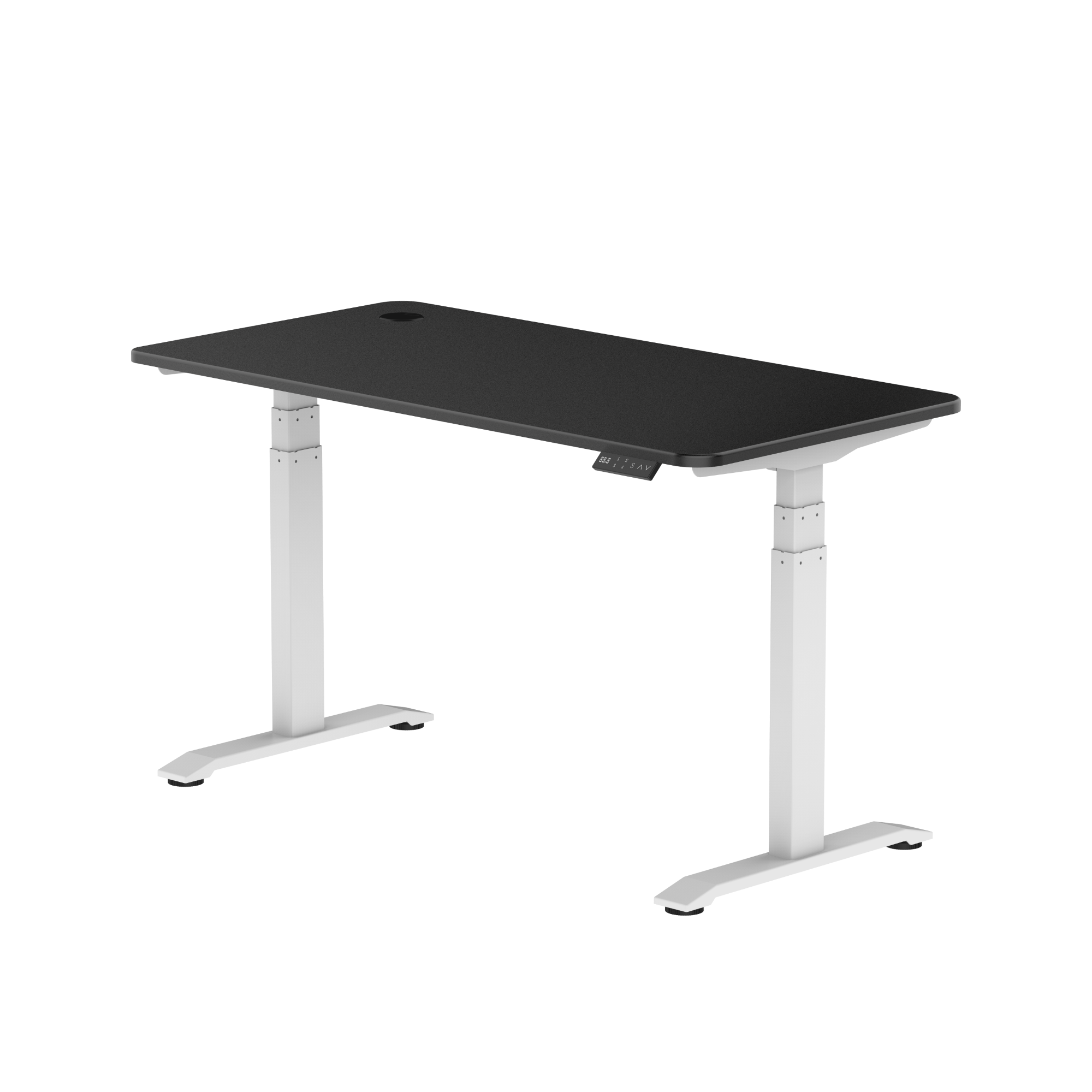 Sitz-Steh-Schreibtisch S2 140x70 Schwarz / Vintage Eiche