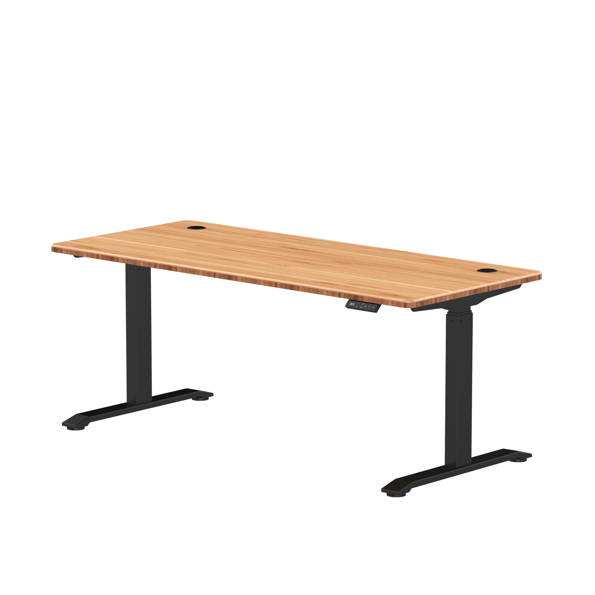 Sitz-Steh-Schreibtisch S2 140x70 Schwarz / Vintage Eiche