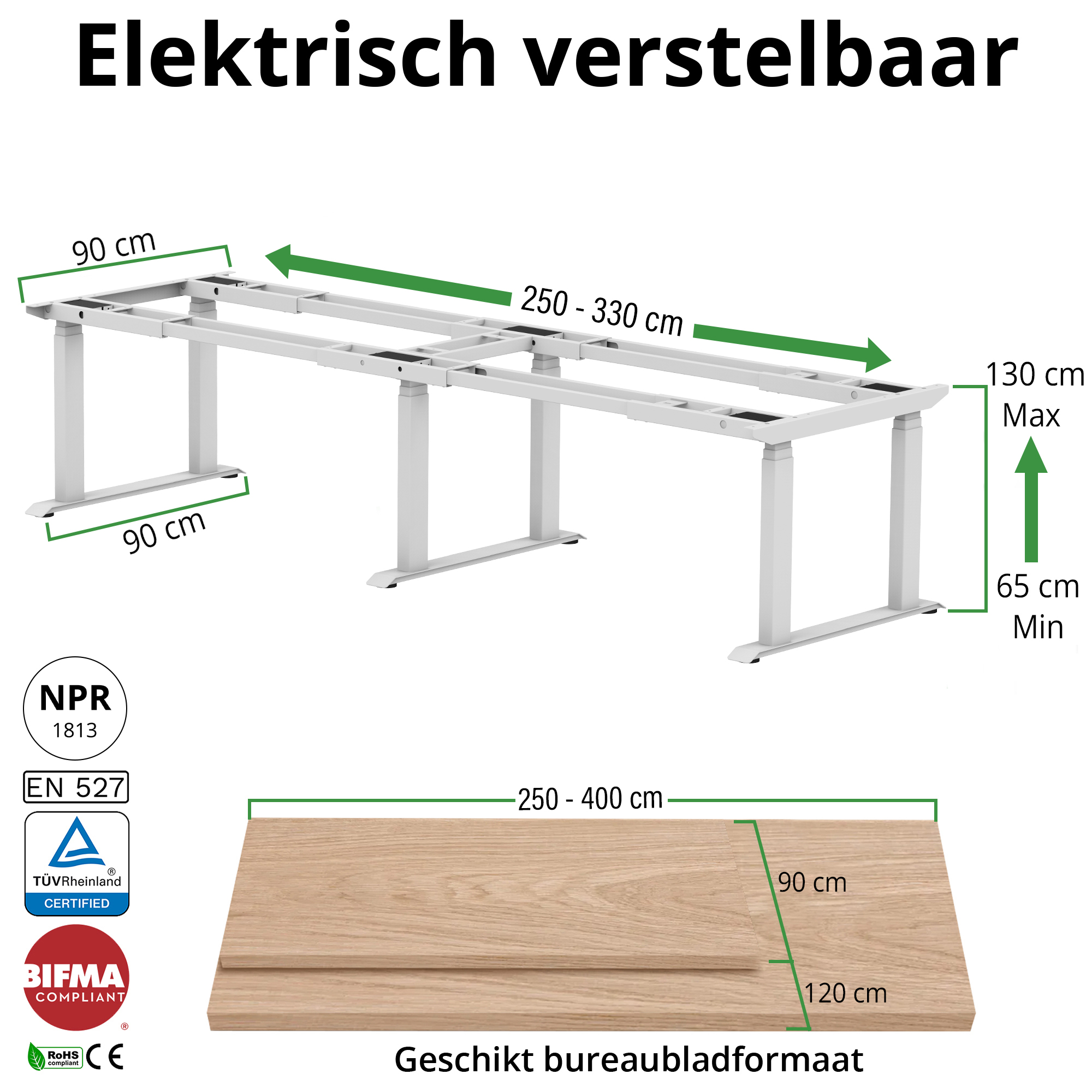 Schreibtischgestell Konferenztisch S5 schwarz