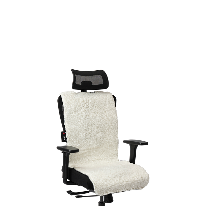 SPHRT Warmtedeken Teddy Grijs / Wit XL 135x45 | Hoofdsteun design