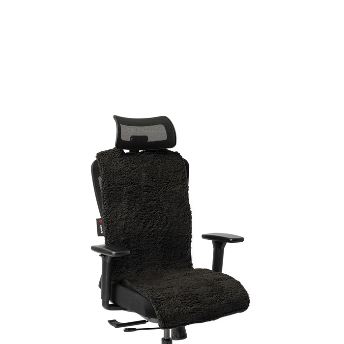 SPHRT Heizdecke Teddy Schwarz XL 135x45 | Kopfstützendesign