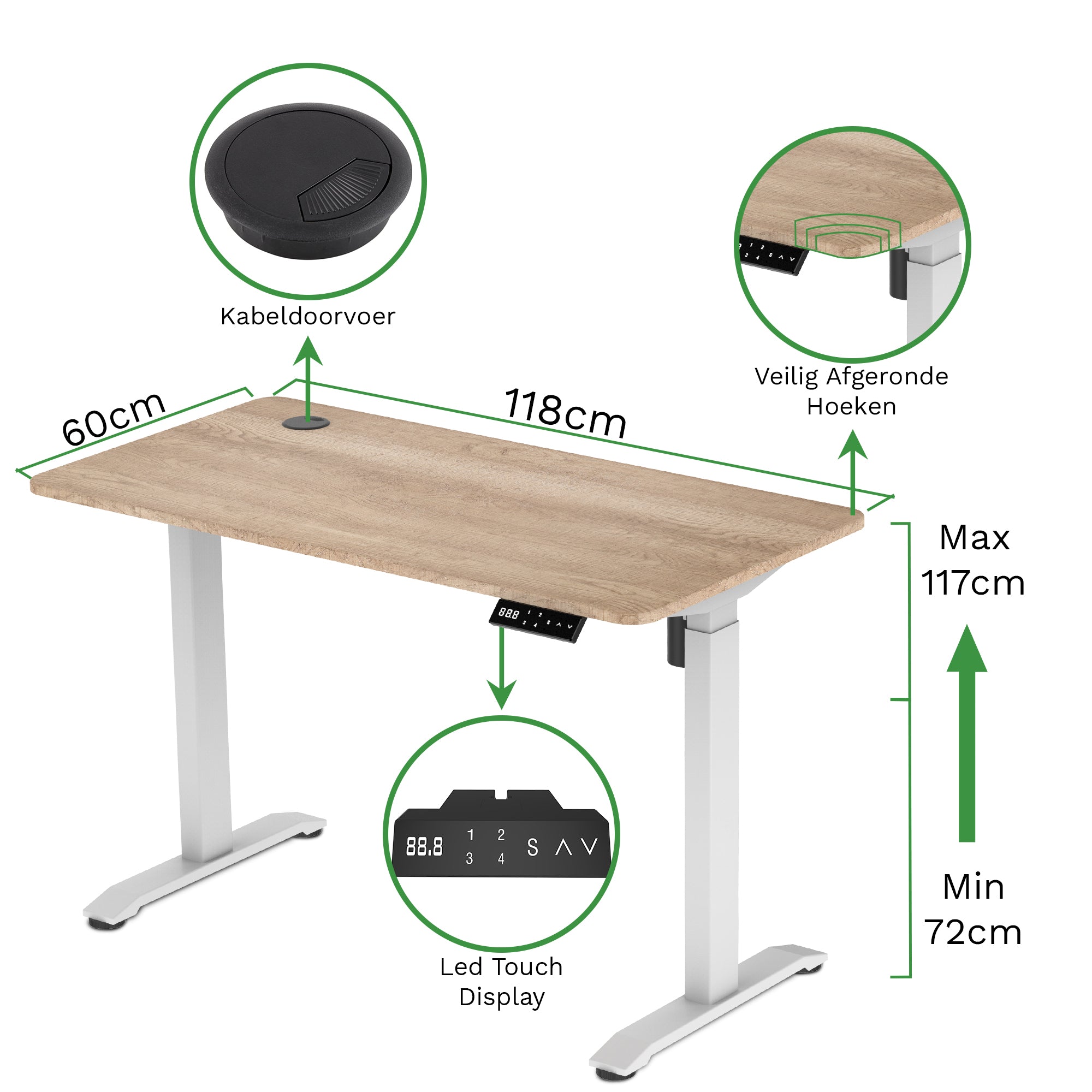 Zit-sta bureau Compact Pro 118x60