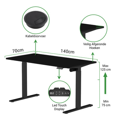 Zit-sta bureau S1 140x70