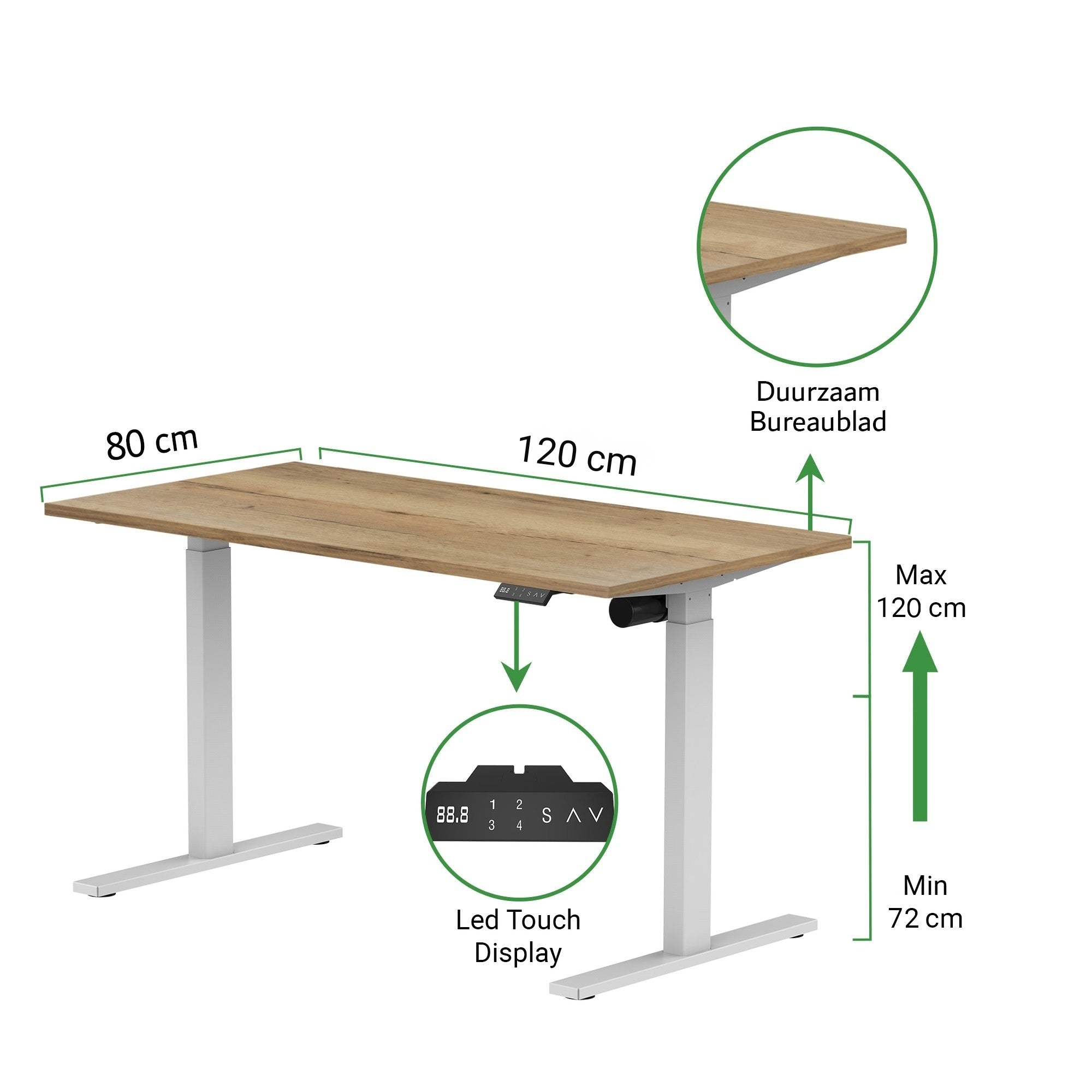 Zit-sta bureau S1 120x80 (72-120)