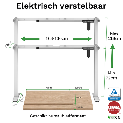 Schreibtischgestell kompakt schwarz
