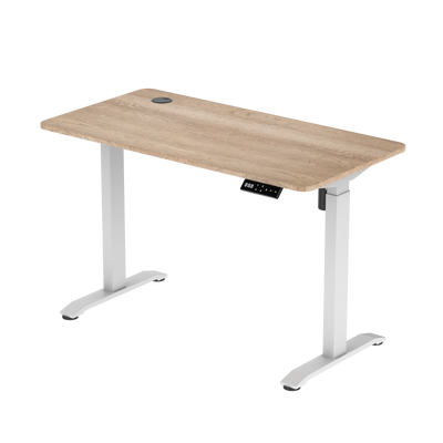 Sitz-Steh-Schreibtisch 118x60 Compact Pro Schwarz / Eiche Natur