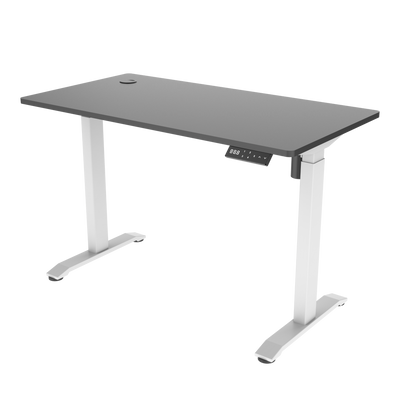 Sitz-Steh-Schreibtisch 118x60 Compact Pro Schwarz / Eiche Natur