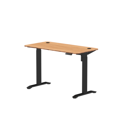 Sitz-Steh-Schreibtisch 118x60 Compact Pro Schwarz / Eiche Natur