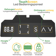 Sitz-Steh-Schreibtisch S4 180x80 Schwarz / Reinweiß 