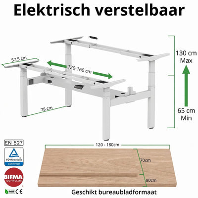 Duo Tischgestell S4 weiß