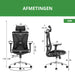 Manager Bureaustoel Lux afmetingen