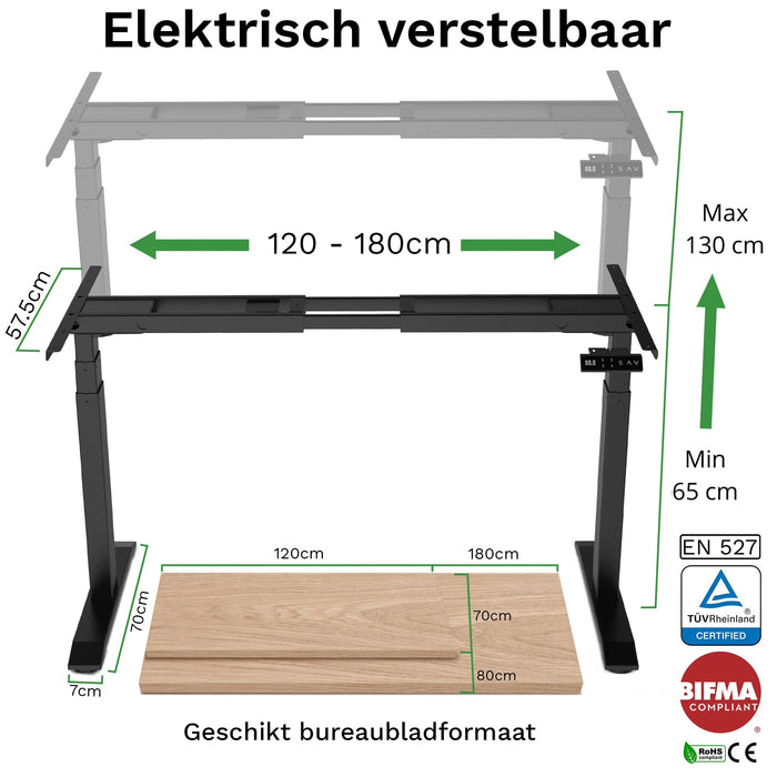 Bureau onderstel S2 zwart