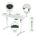 Zit-sta bureau 118x60 Wit / Puur wit