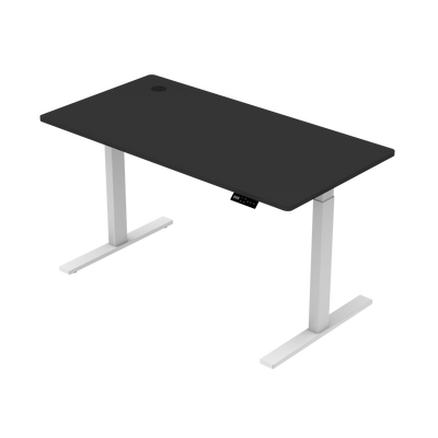Sitz-Steh-Schreibtisch S1 140x70 Schwarz / Vintage Eiche