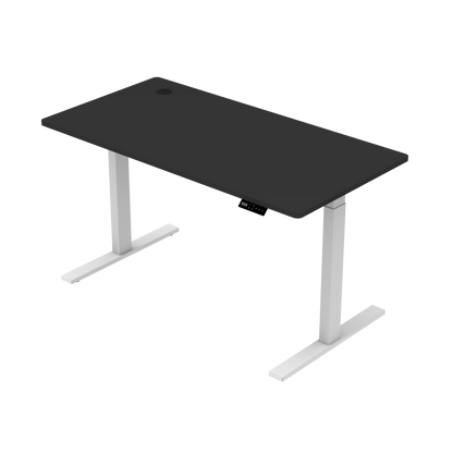 Sitz-Steh-Schreibtisch S1 140x70 Schwarz / Vintage Eiche
