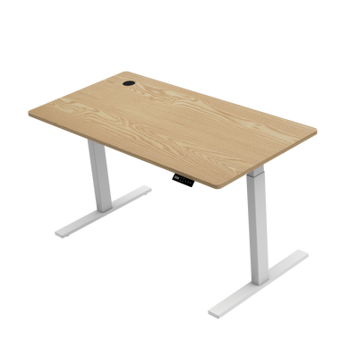 Sitz-Steh-Schreibtisch S1 140x70 Schwarz / Vintage Eiche