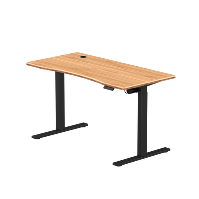 Sitz-Steh-Schreibtisch S1 140x70 Schwarz / Vintage Eiche
