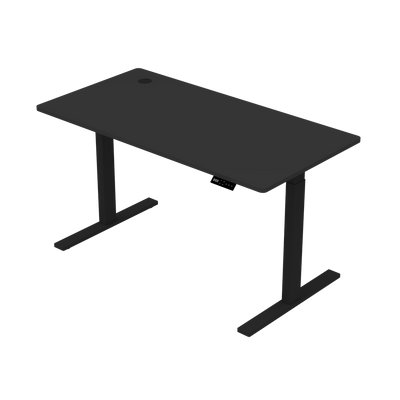 Sitz-Steh-Schreibtisch S1 140x70 Schwarz / Vintage Eiche