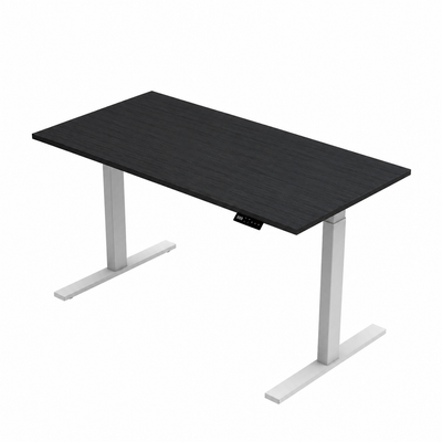 Sitz-Steh-Schreibtisch S1 140x70 Schwarz / Vintage Eiche