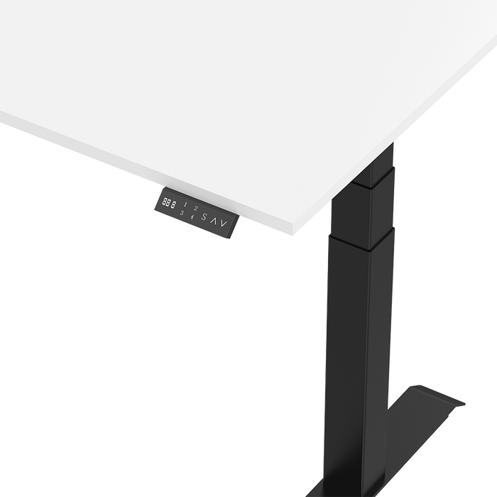 Zit-sta bureau S2 140x80 Zwart / Puur wit