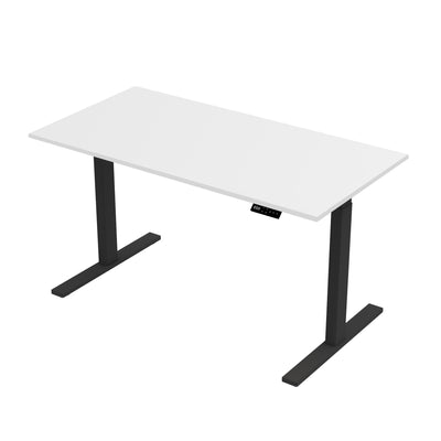 Sitz-Steh-Schreibtisch S1 140x70 Schwarz / Vintage Eiche