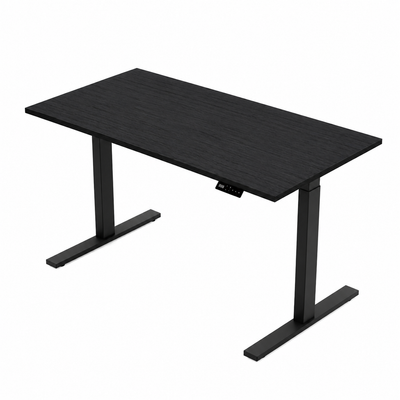 Sitz-Steh-Schreibtisch S1 140x70 Schwarz / Vintage Eiche