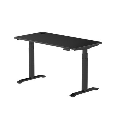 Sitz-Steh-Schreibtisch S2 140x70 Schwarz / Vintage Eiche