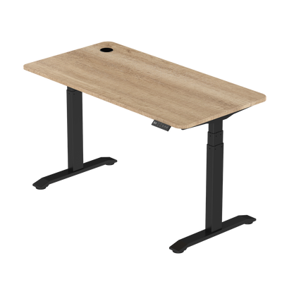 Sitz-Steh-Schreibtisch S2 140x70 Schwarz / Vintage Eiche