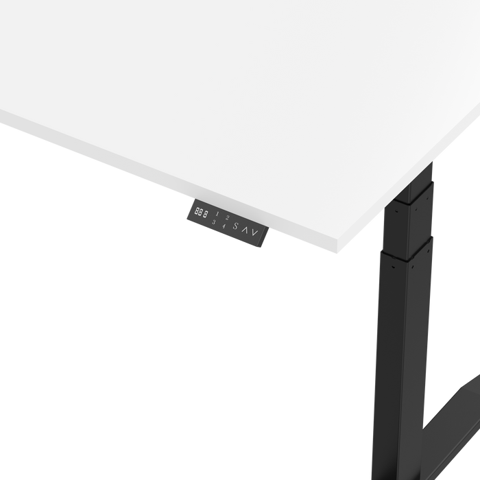 Zit-sta bureau S3 240x80 Zwart / Puur wit
