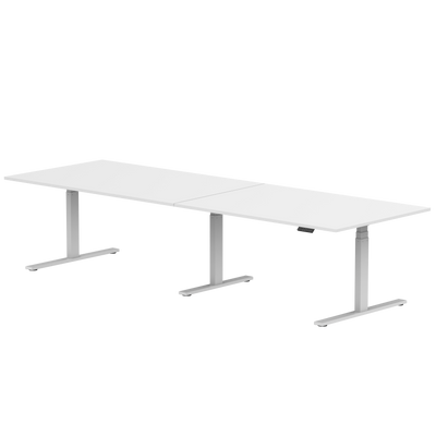 Sitz-Steh-Schreibtisch S3 240x80 Schwarz / Echtholz Eiche 