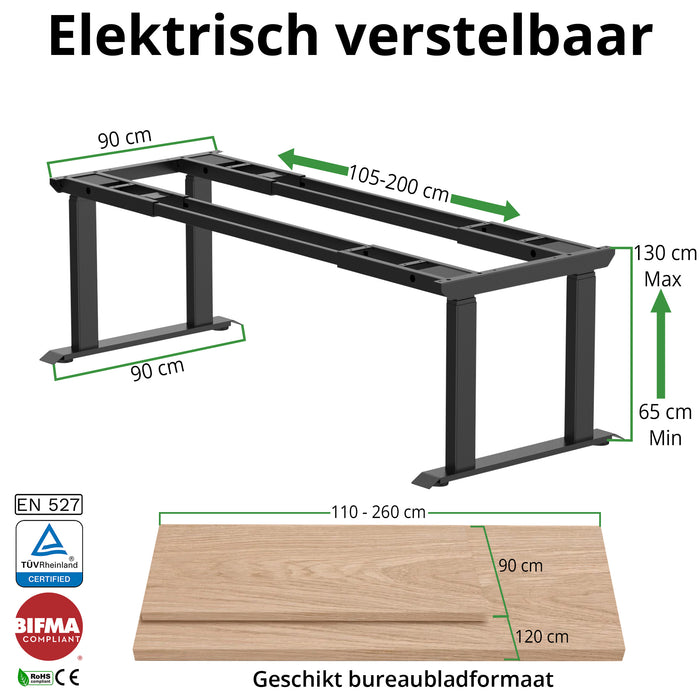Bureau onderstel vergadertafel S5 zwart