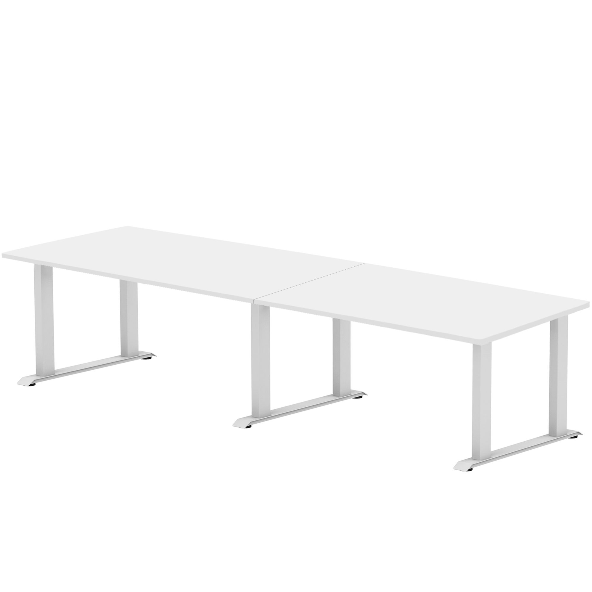 Sitz-Steh-Schreibtisch S5 200x100 Schwarz / Reinweiß 