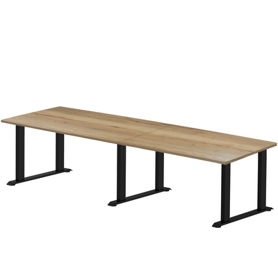 Sitz-Steh-Schreibtisch S5 200x100 Schwarz / Reinweiß 