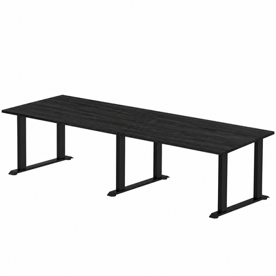 Sitz-Steh-Schreibtisch S5 200x100 Schwarz / Reinweiß 