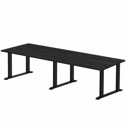 Sitz-Steh-Schreibtisch S5 200x100 Schwarz / Reinweiß 