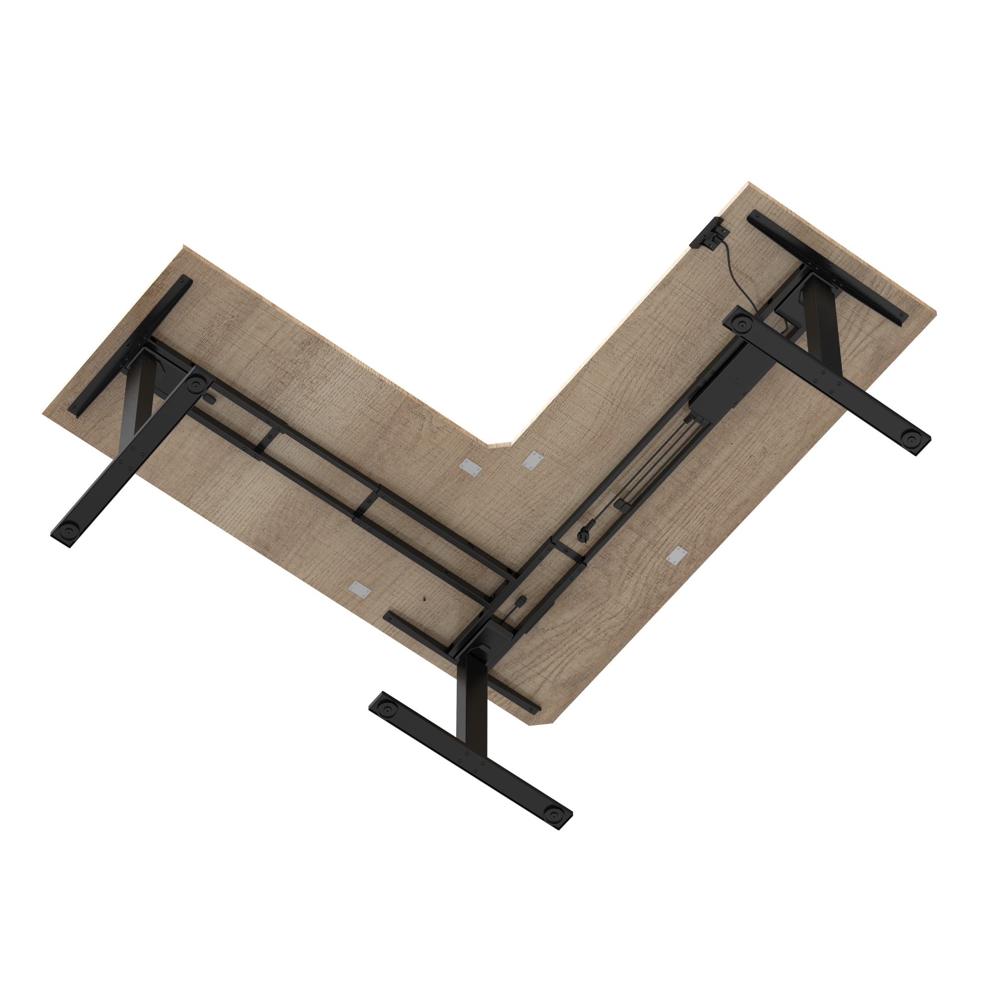 Zit-sta hoekbureau S3 180x160x70