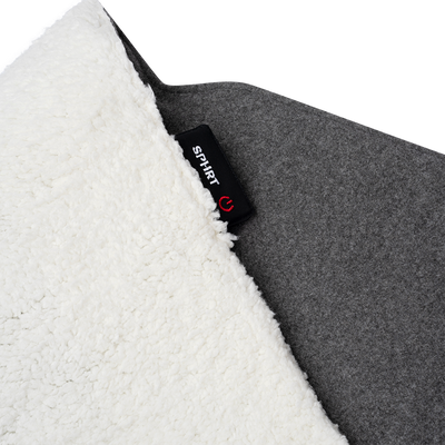 SPHRT Heizdecke Teddy Schwarz XL 135x45 | Kopfstützendesign