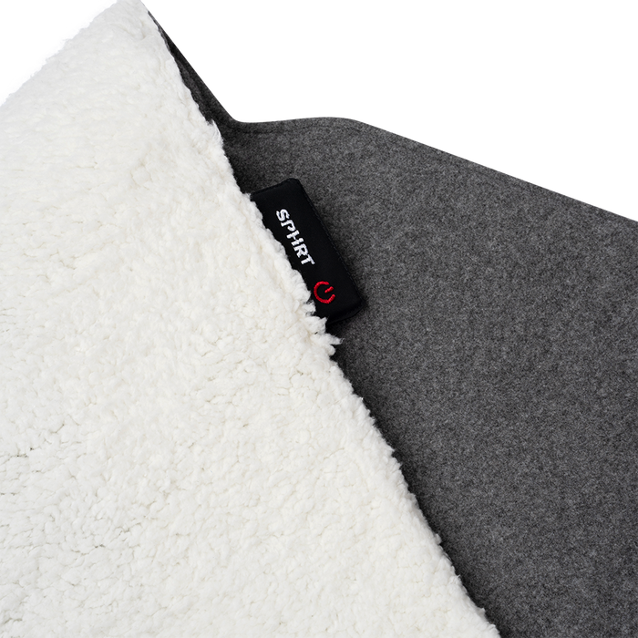 SPHRT Warmtedeken Teddy Grijs / Wit XL 140x45