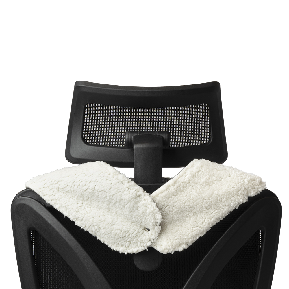 SPHRT Heizdecke Teddy Schwarz XL 135x45 | Kopfstützendesign