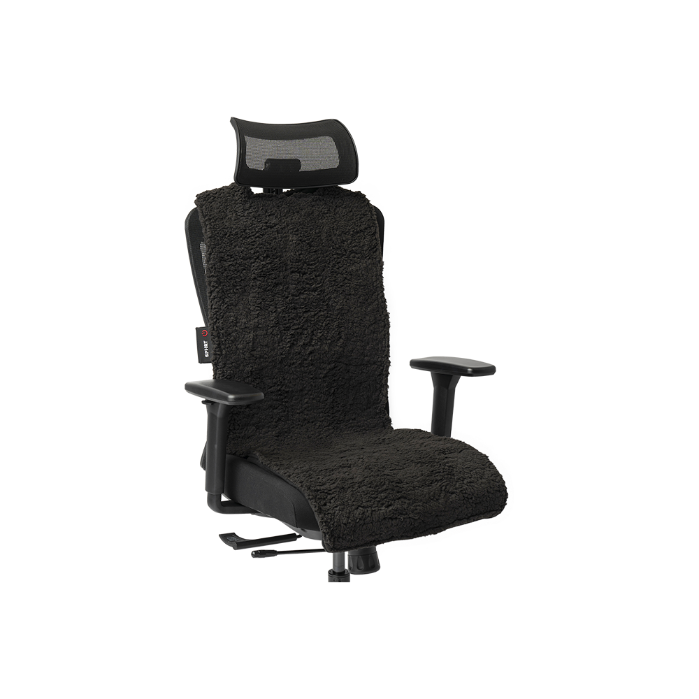 SPHRT Heizdecke Teddy Schwarz XL 135x45 | Kopfstützendesign