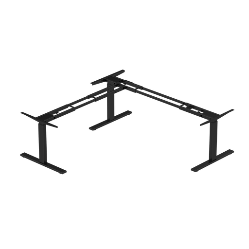 Elektrisch hoekbureau onderstel zwart - 61-126 cm