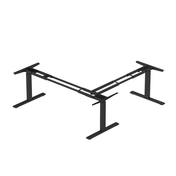 Elektrisch hoekbureau onderstel zwart - 61-126 cm