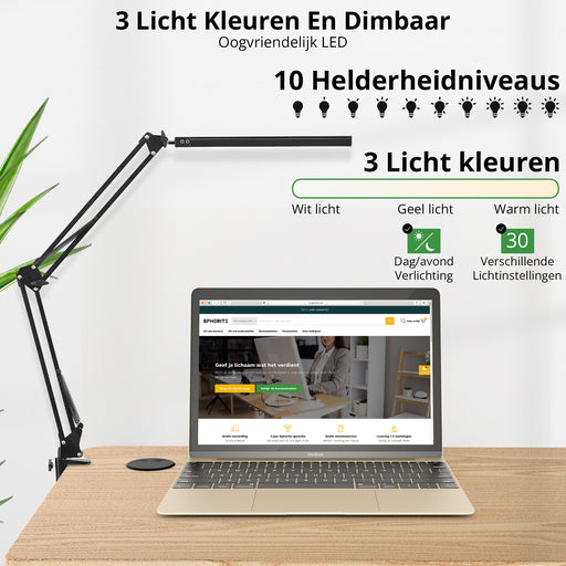 Bureaulamp LED met klem