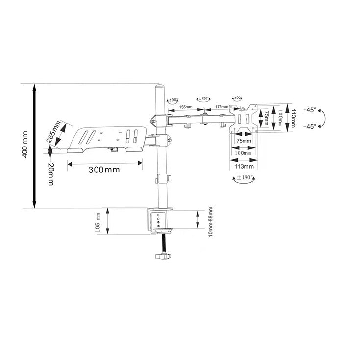 Pc Monitor arm monitor and laptop